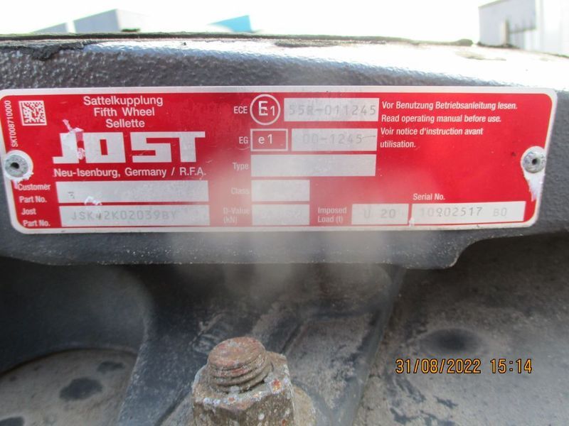 Jost JSK 40 //D 152 JSK 40 //D 152 DAF XF CF EURO 6 - מצמד גלגל חמישי עבור משאית: תמונה 5 Jost JSK 40 //D 152 JSK 40 //D 152 DAF XF CF EURO 6 - מצמד גלגל חמישי עבור משאית: תמונה 5