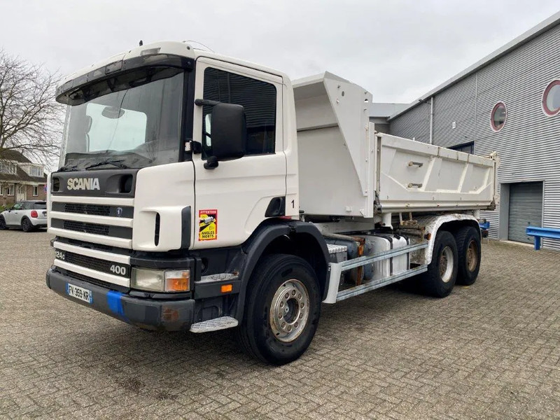 Scania 124-400 / 6X4 / RETARDER / BIG AXLE / FULL STEEL / 2SIDE TIPPER / OLD TACHO / AIRCO / MANUAL / EURO-2 / 2000 - מזהיר: תמונה 1 Scania 124-400 / 6X4 / RETARDER / BIG AXLE / FULL STEEL / 2SIDE TIPPER / OLD TACHO / AIRCO / MANUAL / EURO-2 / 2000 - מזהיר: תמונה 1
