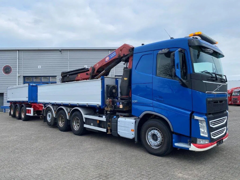 משאית מנוף Volvo FH4-500 / HMF 3220K-RC / REMOTE / ROTATOR / 3SIDE TIPPER / DYNAMIC STEERING / ONLY:302623 KM / AUTOMATIC / EURO-6 / 2017: תמונה 12