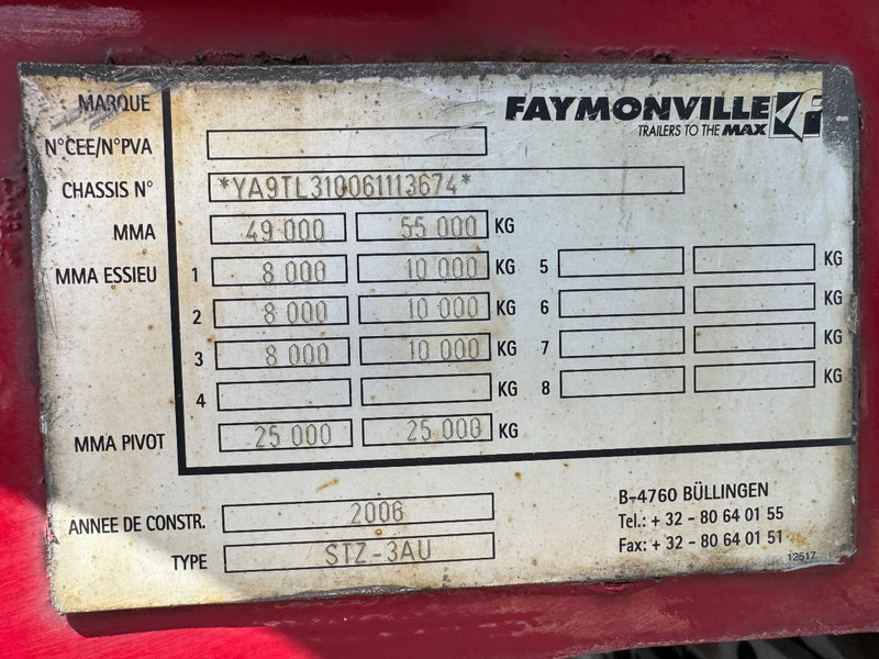 סמיטריילר עם מטען נמוך Faymonville STZ-3AU, Extandable/Power-Steering/Ramps Like New: תמונה 8