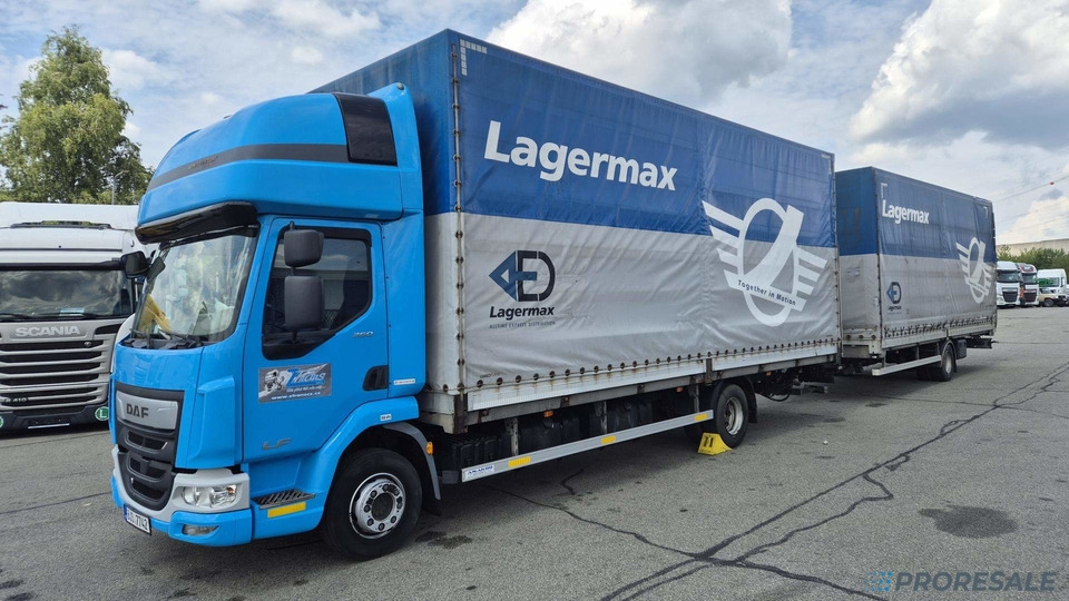 DAF LF 260 FA EURO 6 valník s plachtou + hydraulické čelo - prodejné jen s přívěsem GTS P0471Z - cena je za celou soupravu - משאית וילונות צד: תמונה 2 DAF LF 260 FA EURO 6 valník s plachtou + hydraulické čelo - prodejné jen s přívěsem GTS P0471Z - cena je za celou soupravu - משאית וילונות צד: תמונה 2