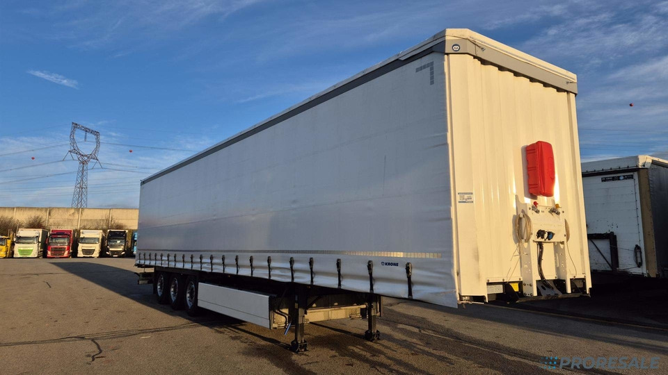 KRONE SD PROFI LINER + paletový koš 32 palet + 2 x zvedací náprava - סמיטריילר עם וילונות צד: תמונה 1 KRONE SD PROFI LINER + paletový koš 32 palet + 2 x zvedací náprava - סמיטריילר עם וילונות צד: תמונה 1