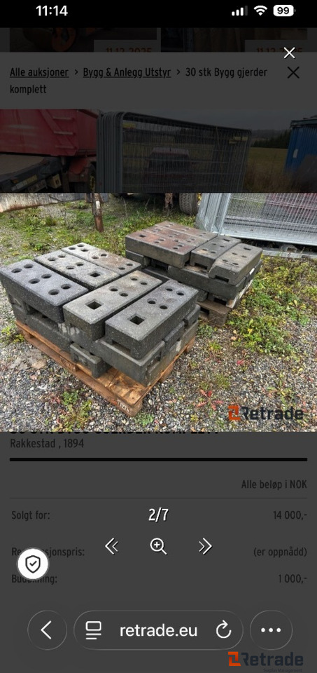 30 stk Bygg gjerder komplett - ציוד בנייה: תמונה 2 30 stk Bygg gjerder komplett - ציוד בנייה: תמונה 2