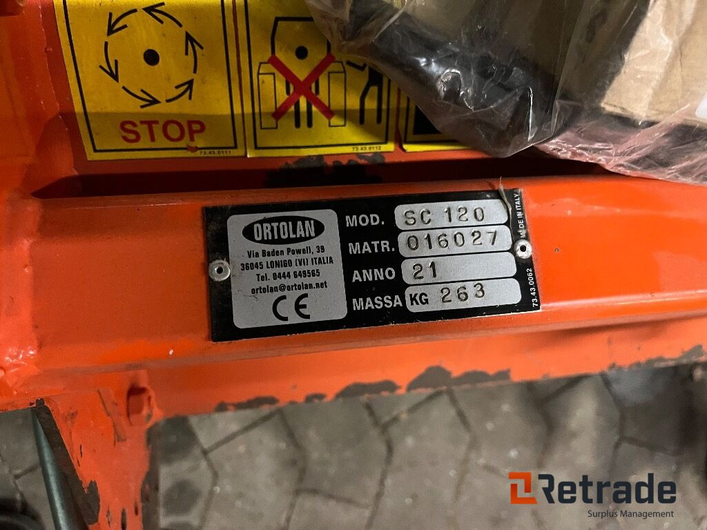 ציוד עיבוד קרקע Have- og landskabsudstyr Ortolan SC 120: תמונה 6