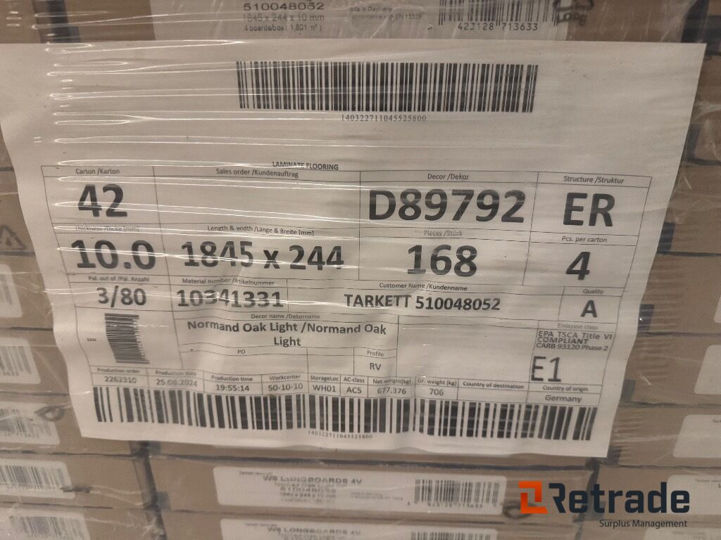 Laminat gulv Tarkett 1845x244x10mm (normand oak light) - ציוד בנייה: תמונה 5 Laminat gulv Tarkett 1845x244x10mm (normand oak light) - ציוד בנייה: תמונה 5