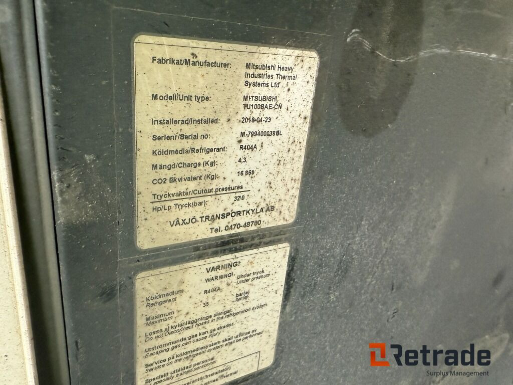 Lastbilsskåp VAK PK med kylaggregat Mitsubishi - גוף החלפה למקרר: תמונה 4 Lastbilsskåp VAK PK med kylaggregat Mitsubishi - גוף החלפה למקרר: תמונה 4