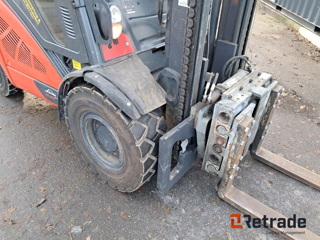 ציוד תעשייתי Truck Linde H45D-02 med Duplex mast og Combo-aggregator: תמונה 14 ציוד תעשייתי Truck Linde H45D-02 med Duplex mast og Combo-aggregator: תמונה 14