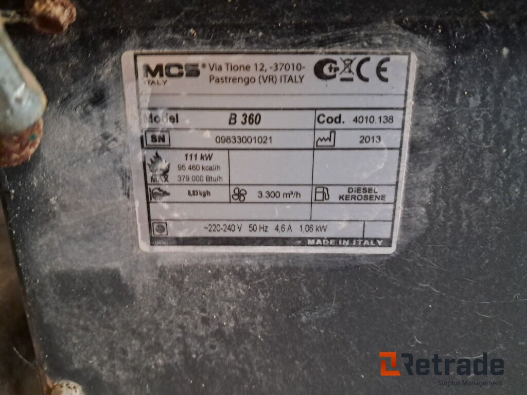 Varmekanon Master B 360 - מחמם בנייה: תמונה 5 Varmekanon Master B 360 - מחמם בנייה: תמונה 5