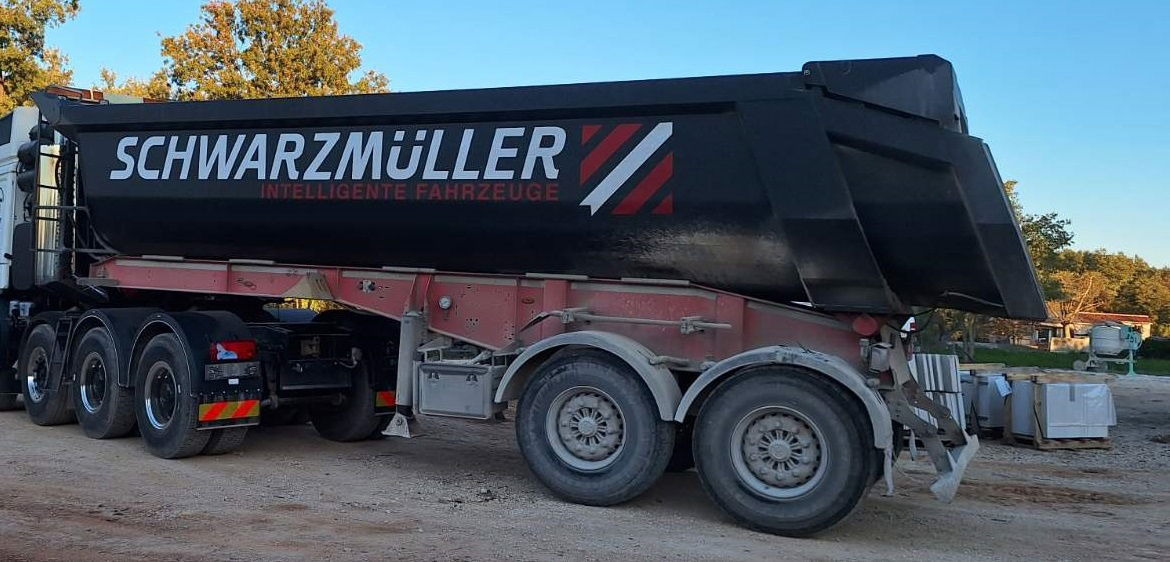 Schwarzmüller SMK10VLN Tipper Trailer - 2 Axle - 24m3 - סמיטריילר עם מזהיר: תמונה 1 Schwarzmüller SMK10VLN Tipper Trailer - 2 Axle - 24m3 - סמיטריילר עם מזהיר: תמונה 1