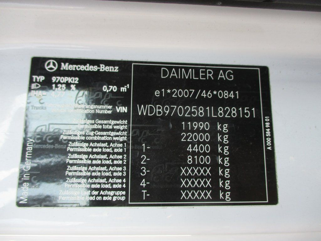 משאית תיבה Mercedes-Benz Atego 1222  1 Liege LBW: תמונה 18