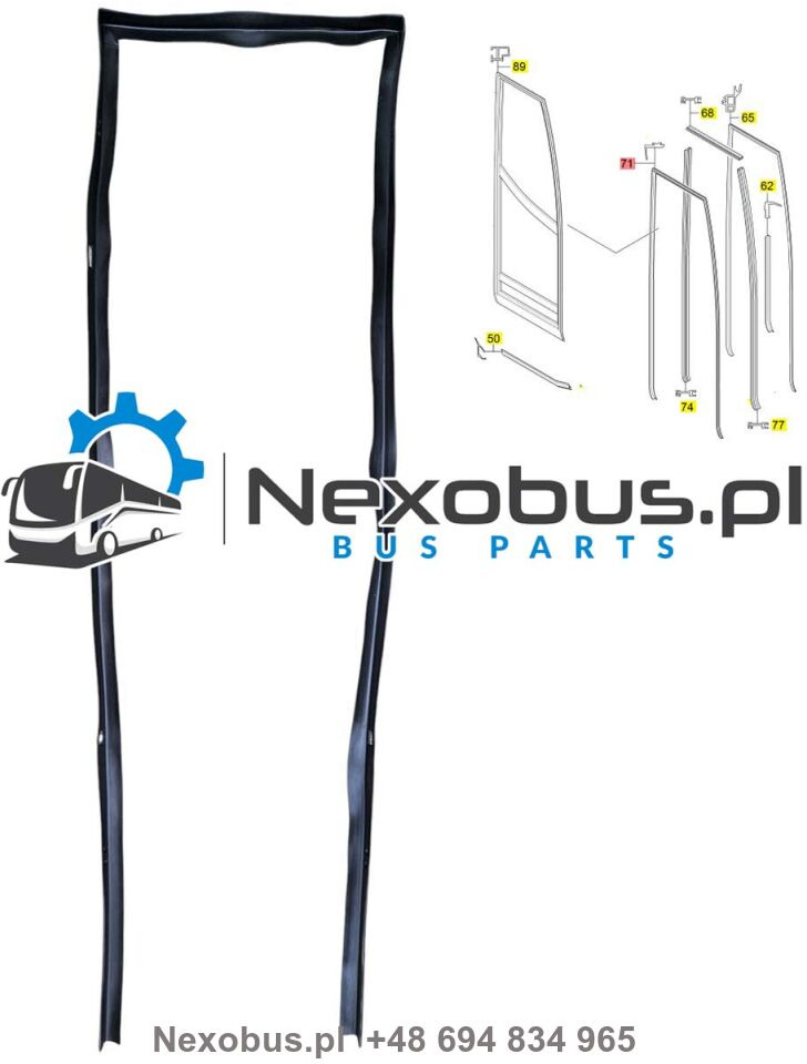 Uszczelka ramy drzwi przód Setra 4.. Mercedes Tourismo - דלת וחלקים עבור אוטובוס: תמונה 1 Uszczelka ramy drzwi przód Setra 4.. Mercedes Tourismo - דלת וחלקים עבור אוטובוס: תמונה 1