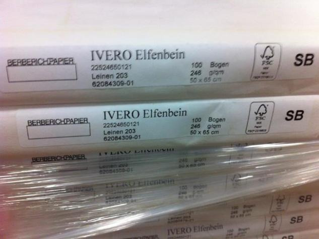 Fine paper Ivero ivory board linen - מכונת הדפסה: תמונה 2 Fine paper Ivero ivory board linen - מכונת הדפסה: תמונה 2
