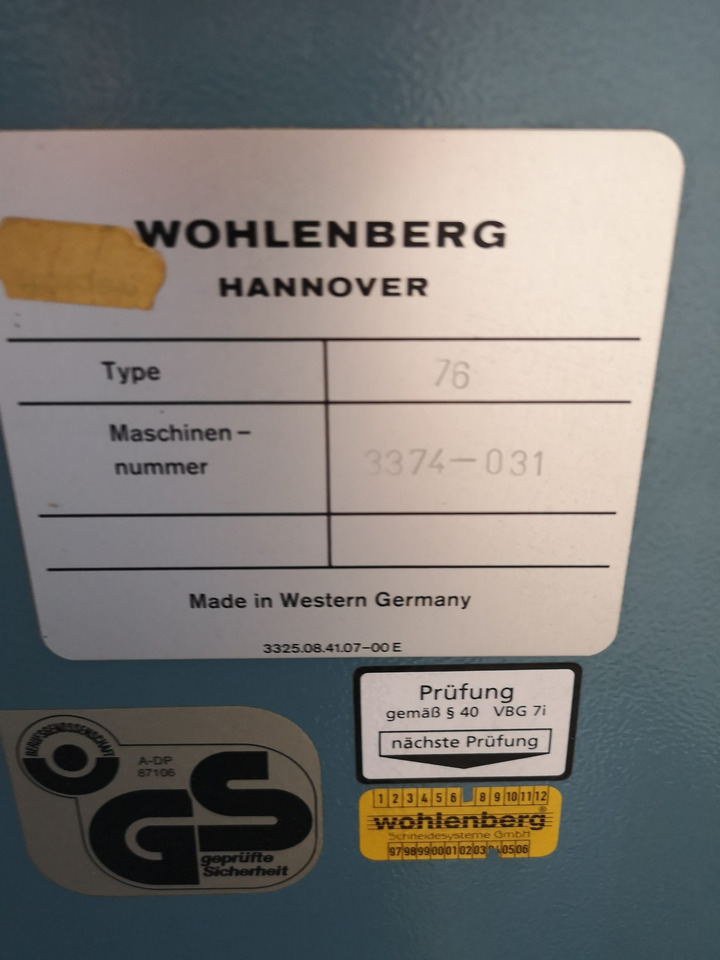 High-speed cutter Wohlenberg WP 76 SPM - מכונת חיתוך נייר: תמונה 2 High-speed cutter Wohlenberg WP 76 SPM - מכונת חיתוך נייר: תמונה 2