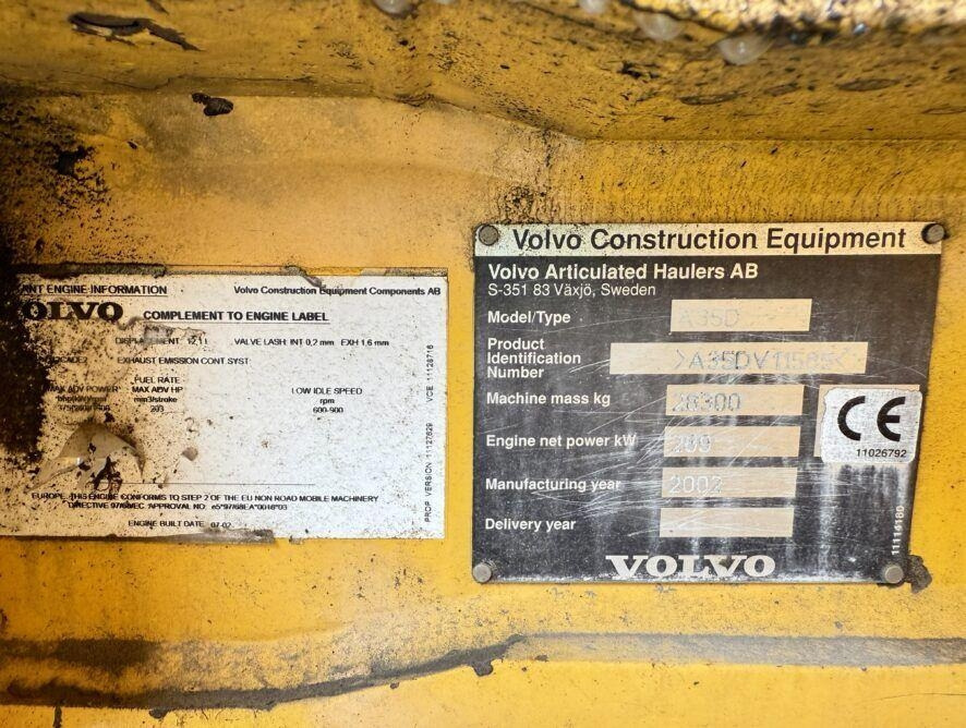 מסיר פסולת מפרקי Volvo A35D: תמונה 8