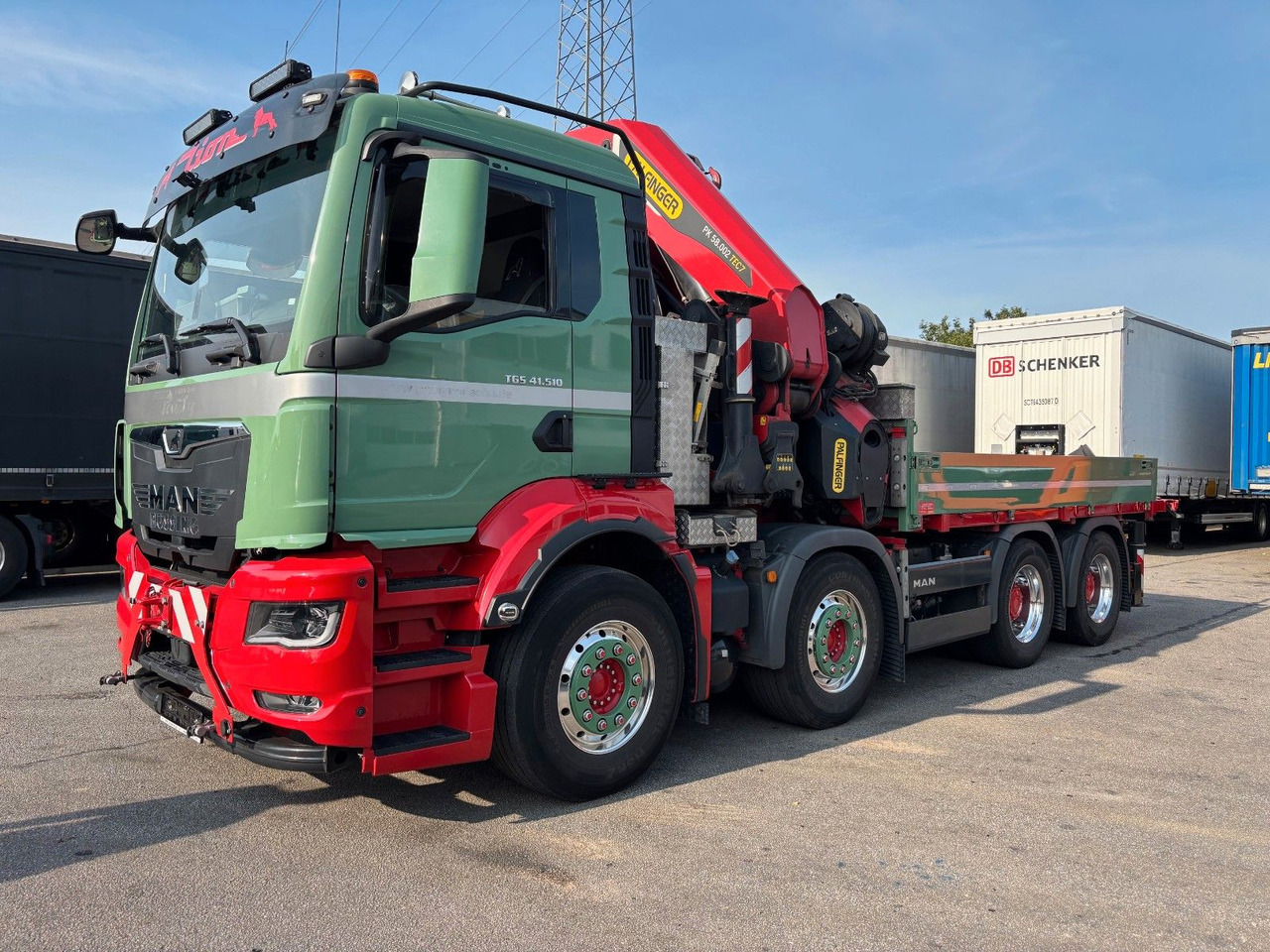 MAN TGS 41.510 Palfinger PK 58.002 - משאית צד נופל/ שטוחה, משאית מנוף: תמונה 1 MAN TGS 41.510 Palfinger PK 58.002 - משאית צד נופל/ שטוחה, משאית מנוף: תמונה 1