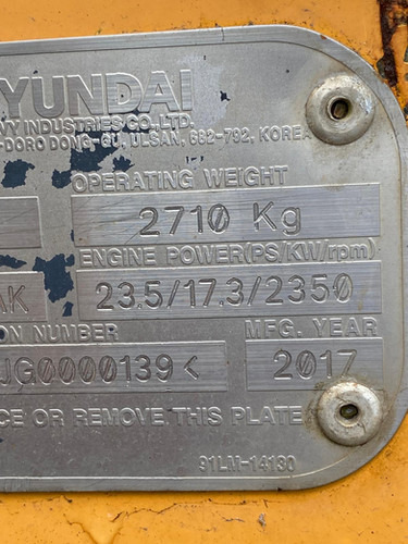 2017 Hyundai R25Z-9AK - מחפר: תמונה 5 2017 Hyundai R25Z-9AK - מחפר: תמונה 5