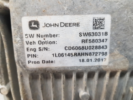 John Deere 6145r Engine Control Unit Re548097, Re580347, Sw63031b - ECU עבור טרקטור חקלאי: תמונה 2 John Deere 6145r Engine Control Unit Re548097, Re580347, Sw63031b - ECU עבור טרקטור חקלאי: תמונה 2