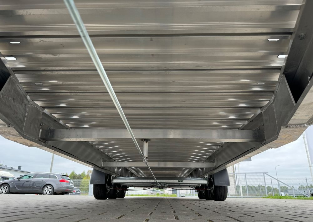 חָדָשׁ קרון נגרר בהובלה אוטומטית GROMEX Gromex laweta aluminiowa | 850x210cm | DMC 3500kg | platforma na 2 auta | 3 osie AL-KO | OŚWIETLENIE LED: תמונה 15