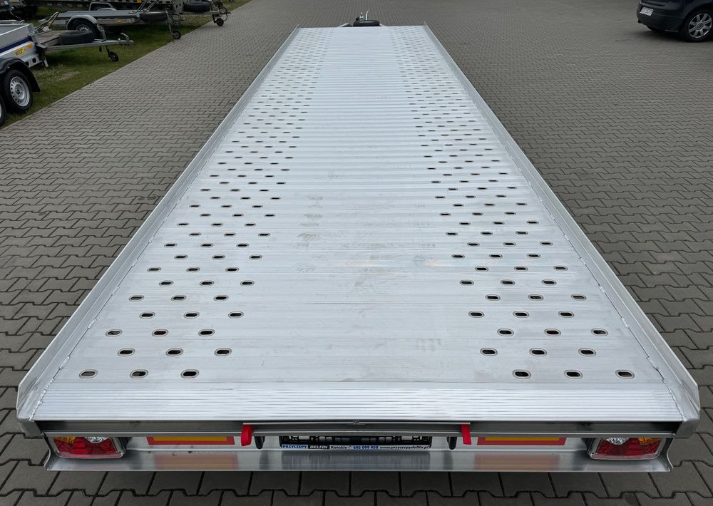 חָדָשׁ קרון נגרר בהובלה אוטומטית GROMEX Gromex laweta aluminiowa | 850x210cm | DMC 3500kg | platforma na 2 auta | 3 osie AL-KO | OŚWIETLENIE LED: תמונה 18