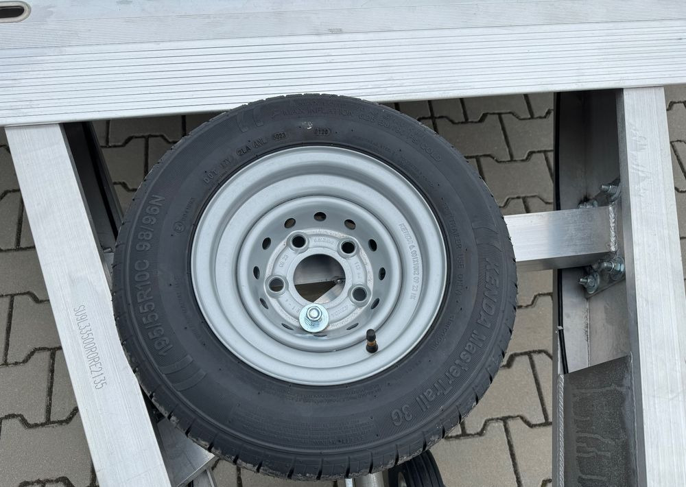 חָדָשׁ קרון נגרר בהובלה אוטומטית GROMEX Gromex laweta aluminiowa | 850x210cm | DMC 3500kg | platforma na 2 auta | 3 osie AL-KO | OŚWIETLENIE LED: תמונה 11