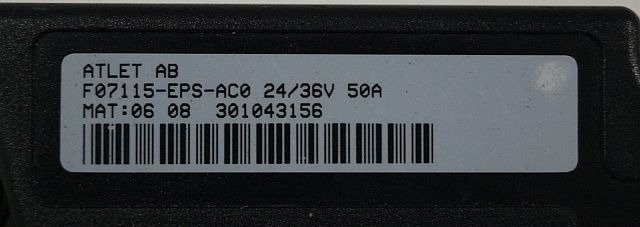 Atlet 301043156 | Controlller EPS AC0 f07115 EPS-AC0 24V/36V 50A - ECU עבור ציוד לטיפול בחומרים: תמונה 2 Atlet 301043156 | Controlller EPS AC0 f07115 EPS-AC0 24V/36V 50A - ECU עבור ציוד לטיפול בחומרים: תמונה 2