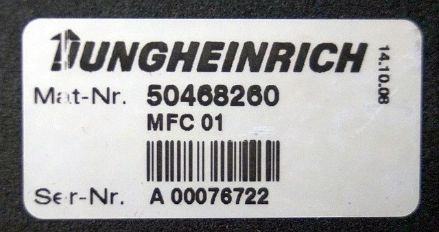 Jungheinrich 50468260 | MFC01 Brake sn A00076722 from ETV320 year 2008 - ECU עבור ציוד לטיפול בחומרים: תמונה 3 Jungheinrich 50468260 | MFC01 Brake sn A00076722 from ETV320 year 2008 - ECU עבור ציוד לטיפול בחומרים: תמונה 3