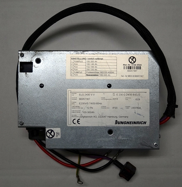 Jungheinrich 51044544 | build in charger 24V/30A 100-300Ah sn. B0057367 - מערכת חשמל עבור ציוד לטיפול בחומרים: תמונה 1 Jungheinrich 51044544 | build in charger 24V/30A 100-300Ah sn. B0057367 - מערכת חשמל עבור ציוד לטיפול בחומרים: תמונה 1