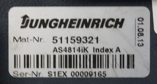 Jungheinrich 51159321 | Rij/hef regeling drive/lifting controller AS4814Ik Index - ECU עבור ציוד לטיפול בחומרים: תמונה 4 Jungheinrich 51159321 | Rij/hef regeling drive/lifting controller AS4814Ik Index - ECU עבור ציוד לטיפול בחומרים: תמונה 4