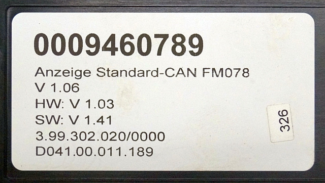 Still 0009460789 | Display Standard Can FM078 V1.06 HW V1.03 SW V1,41 399302020/ - לוח מחוונים עבור ציוד לטיפול בחומרים: תמונה 4 Still 0009460789 | Display Standard Can FM078 V1.06 HW V1.03 SW V1,41 399302020/ - לוח מחוונים עבור ציוד לטיפול בחומרים: תמונה 4