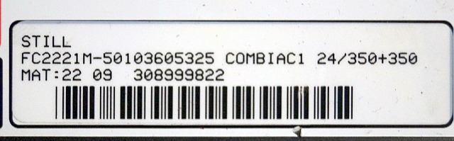 Still 50103605325 | Controller Combi AC1 24/350+350 mat 22 09 sn. 308999822 from - ECU עבור ציוד לטיפול בחומרים: תמונה 3 Still 50103605325 | Controller Combi AC1 24/350+350 mat 22 09 sn. 308999822 from - ECU עבור ציוד לטיפול בחומרים: תמונה 3