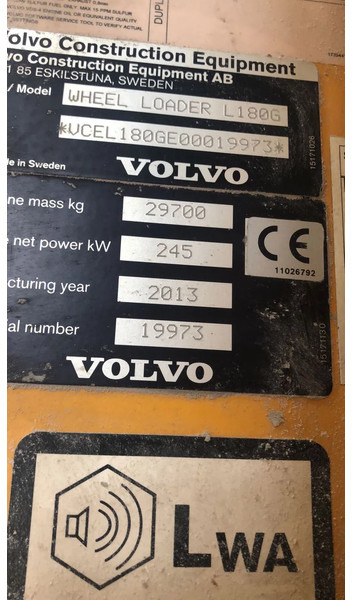 מעמיס גלגלים Volvo L180 G: תמונה 15