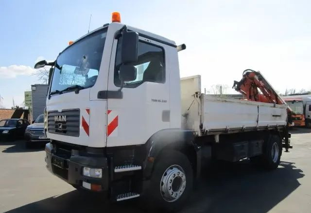 MAN TGM 18.330 4x2 – Wywrotka z żurawiem HDS + Kran + pilot / Euro 4/ Bordmatic / Retarder - מזהיר: תמונה 1 MAN TGM 18.330 4x2 – Wywrotka z żurawiem HDS + Kran + pilot / Euro 4/ Bordmatic / Retarder - מזהיר: תמונה 1