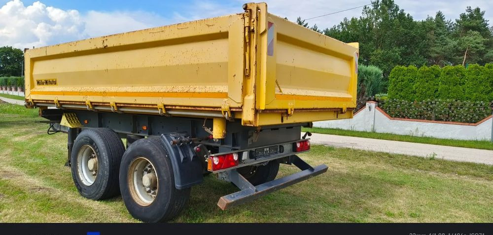 Meiller Przyczepa Tandem R180 | Kipper Wywrotka trójstronna | Bordmatik- Manual | Zawieszenie pneumatyczne | Stan idealny | - קרון נגרר עם מזהיר: תמונה 1 Meiller Przyczepa Tandem R180 | Kipper Wywrotka trójstronna | Bordmatik- Manual | Zawieszenie pneumatyczne | Stan idealny | - קרון נגרר עם מזהיר: תמונה 1