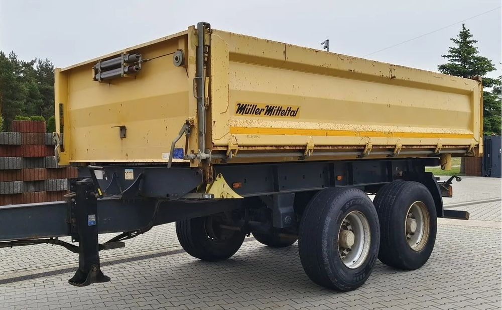 Miller Tandem R180 | Wywrotka 3-stronna | Pneumatyczne zawieszenie | Bordmatik | 2013 | Oś podnoszona - קרון נגרר עם מזהיר: תמונה 1 Miller Tandem R180 | Wywrotka 3-stronna | Pneumatyczne zawieszenie | Bordmatik | 2013 | Oś podnoszona - קרון נגרר עם מזהיר: תמונה 1