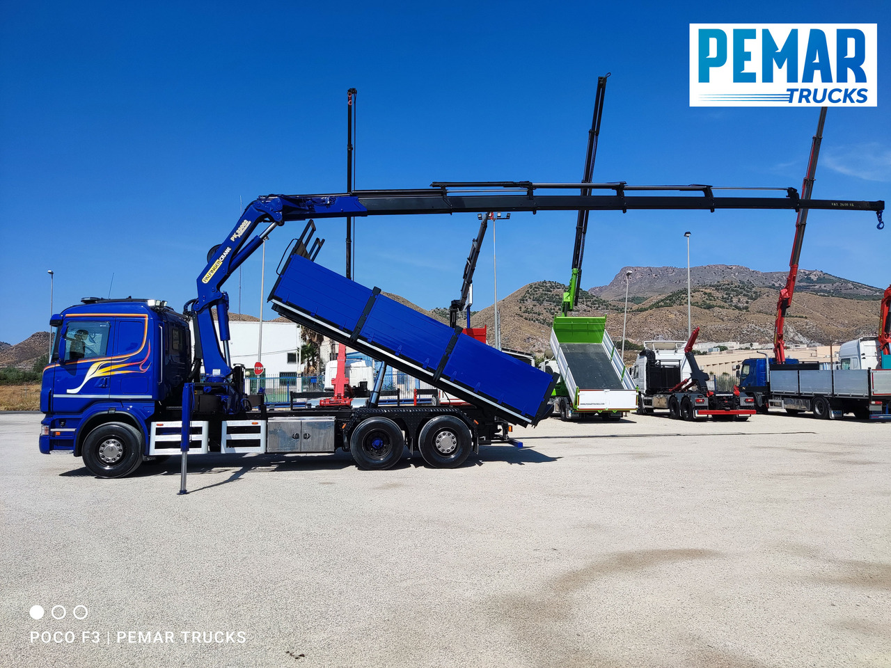 מזהיר, משאית מנוף SCANIA R 420 6X2 GRUA PALFINGER PK 23002 BASCULANTE: תמונה 25