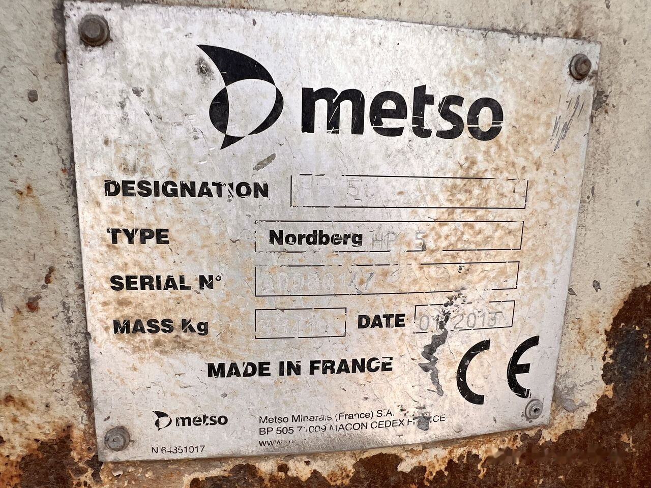 Metso Nordberg HP5 Cone Crusher - מגרסת חרוט: תמונה 3 Metso Nordberg HP5 Cone Crusher - מגרסת חרוט: תמונה 3