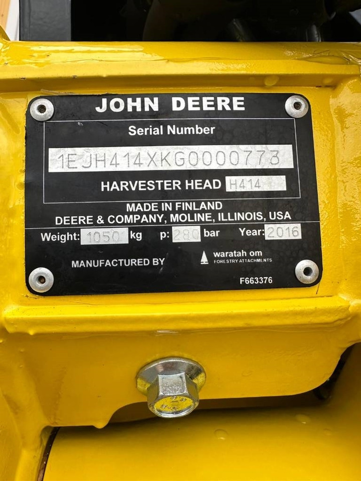 ראש נופל John Deere H 414: תמונה 17 ראש נופל John Deere H 414: תמונה 17