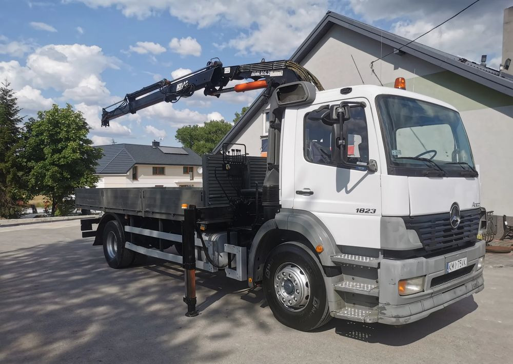 Mercedes-Benz Atego 1823 żuraw HDS Atlas 105.2 koła 315/80R22,5 - משאית צד נופל/ שטוחה, משאית מנוף: תמונה 1 Mercedes-Benz Atego 1823 żuraw HDS Atlas 105.2 koła 315/80R22,5 - משאית צד נופל/ שטוחה, משאית מנוף: תמונה 1