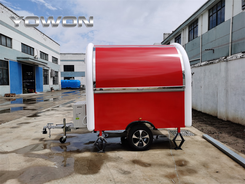YOWON Fully customized food vending cart mobile street fast food trailer - קרון נגרר לממכר: תמונה 2 YOWON Fully customized food vending cart mobile street fast food trailer - קרון נגרר לממכר: תמונה 2
