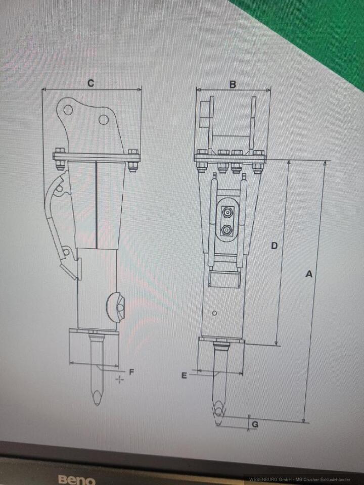 Montabert Hydraulikhammer SD6 Trägerklasse: 0,7 - 1,2 t - פטיש הידרולי עבור מכונת בנייה: תמונה 4 Montabert Hydraulikhammer SD6 Trägerklasse: 0,7 - 1,2 t - פטיש הידרולי עבור מכונת בנייה: תמונה 4