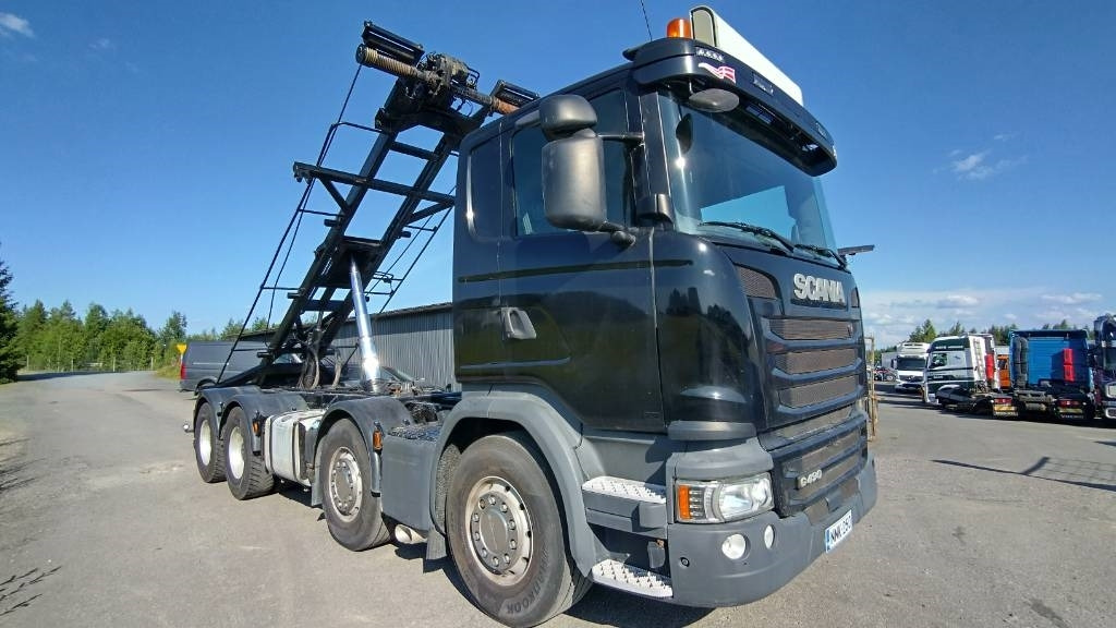 Scania R490 8x4 multilift vaijerilaite,napaperät - משאית דילוג העמסה: תמונה 1 Scania R490 8x4 multilift vaijerilaite,napaperät - משאית דילוג העמסה: תמונה 1