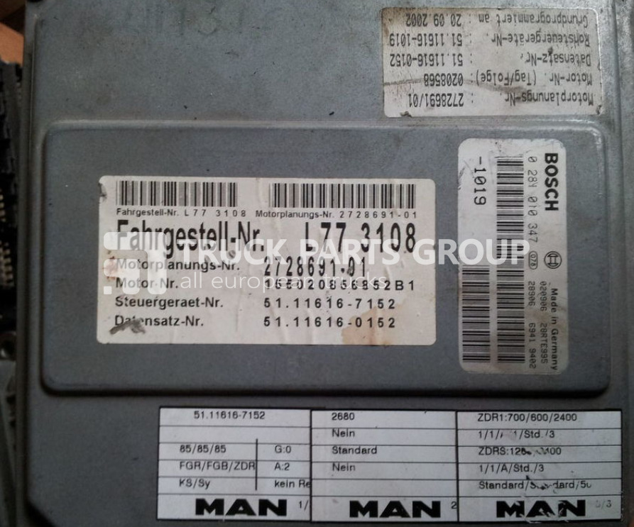 MAN ECU EDC, engine control unit 4 series , L2000, 51116167173, 5111 control unit - ECU עבור משאית: תמונה 1 MAN ECU EDC, engine control unit 4 series , L2000, 51116167173, 5111 control unit - ECU עבור משאית: תמונה 1