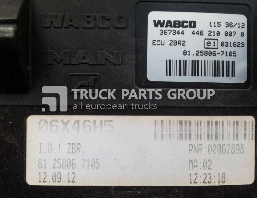 ECU עבור משאית MAN TGA, TGX, ECU central on-board computer ZBR, ZBR2, 81258067072, control unit: תמונה 6
