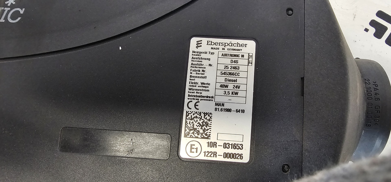 MAN TGS, TGS, TGL, TGM EURO6 emission cab heater, Eberspaecher 81619016201, 81619016169, 81619016168, 81619016161, 81619006410, 252463. - חימום/ אוורור עבור משאית: תמונה 2 MAN TGS, TGS, TGL, TGM EURO6 emission cab heater, Eberspaecher 81619016201, 81619016169, 81619016168, 81619016161, 81619006410, 252463. - חימום/ אוורור עבור משאית: תמונה 2