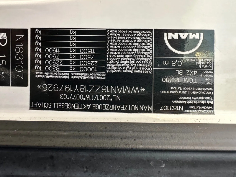 הַחכָּרָה MAN TGM 18.280 / NL TRUCK / EURO 4 / CLIMA / DOORS+LIFT+SIDE DOOR / CARRIER FRIGO (print broken!) MAN TGM 18.280 / NL TRUCK / EURO 4 / CLIMA / DOORS+LIFT+SIDE DOOR / CARRIER FRIGO (print broken!): תמונה 19