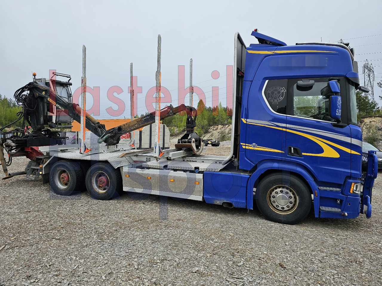 Scania R650 - משאית עץ, משאית מנוף: תמונה 1 Scania R650 - משאית עץ, משאית מנוף: תמונה 1
