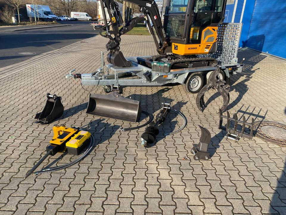 Minibagger BK2000NKSR + Tieflader + Zubehör *INKL.19% MWST*BERGER KRAUS*KUBOTA* KLIMA*SCHWENKARM*VERSTELLFAHRWERK* - מיני מחפר: תמונה 2 Minibagger BK2000NKSR + Tieflader + Zubehör *INKL.19% MWST*BERGER KRAUS*KUBOTA* KLIMA*SCHWENKARM*VERSTELLFAHRWERK* - מיני מחפר: תמונה 2