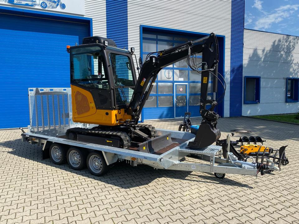 מיני מחפר, קרון נגרר Minibagger BK2800ASR + Tieflader + Zubehör *INKL.19% MWST*BERGER KRAUS*KUBOTA*SCHWENKARM* VERSTELLFAHRWERK*KLIMA*: תמונה 6