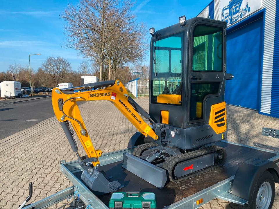 Minibagger BK950KS + Anhänger + Zubehör *INKL.19% MWST*BERGER KRAUS*KABINE*SOFORT!* - מיני מחפר: תמונה 5 Minibagger BK950KS + Anhänger + Zubehör *INKL.19% MWST*BERGER KRAUS*KABINE*SOFORT!* - מיני מחפר: תמונה 5