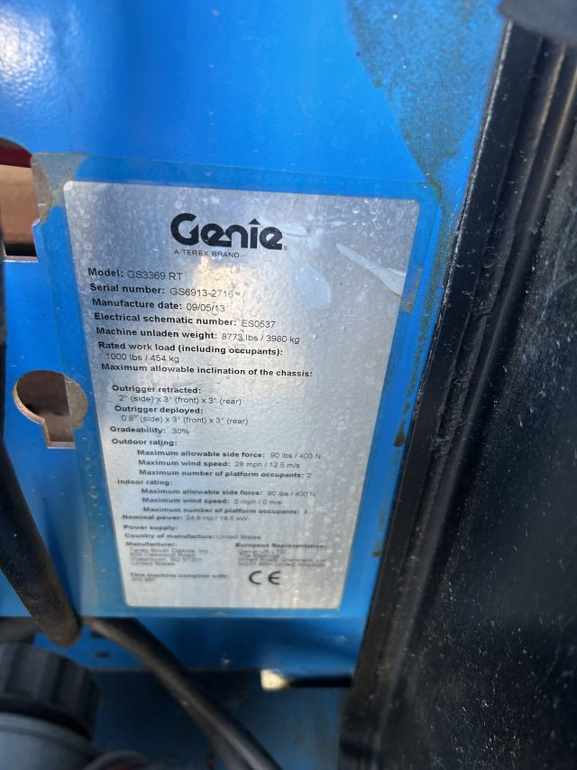 GENIE GS3369RT - מעלית מספריים: תמונה 4 GENIE GS3369RT - מעלית מספריים: תמונה 4